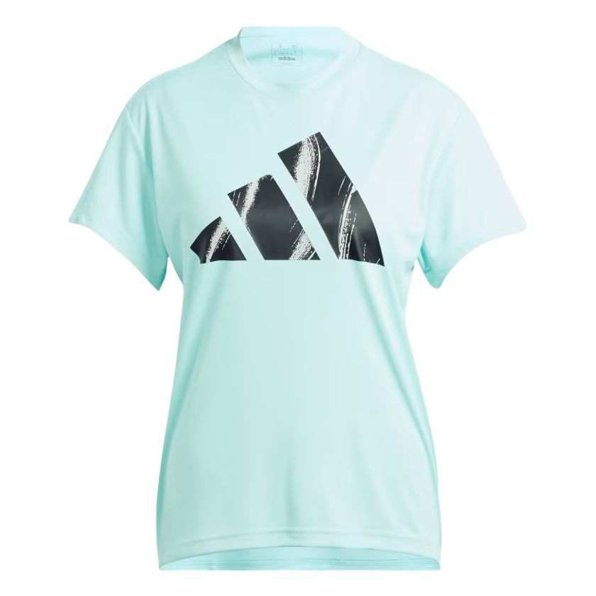 Adidas Adidas Women's Run It Brand Love T Shirt Semi Flash Aqua