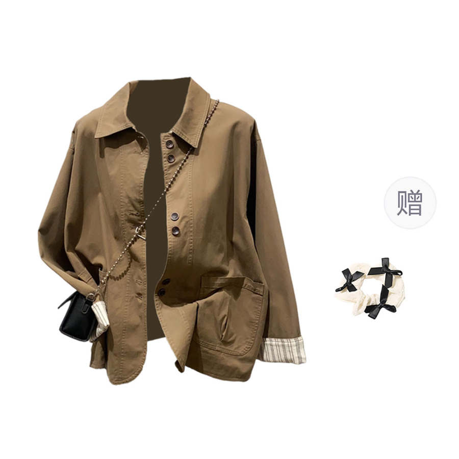 CPAURA Trench Coats Women's Lapel Moderate Workwear