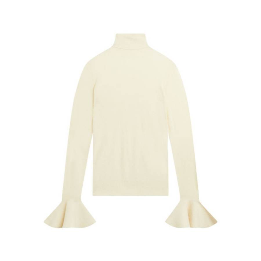 JIL SANDER Knitwear Women's Ecru Turtleneck Moderate Base Layer