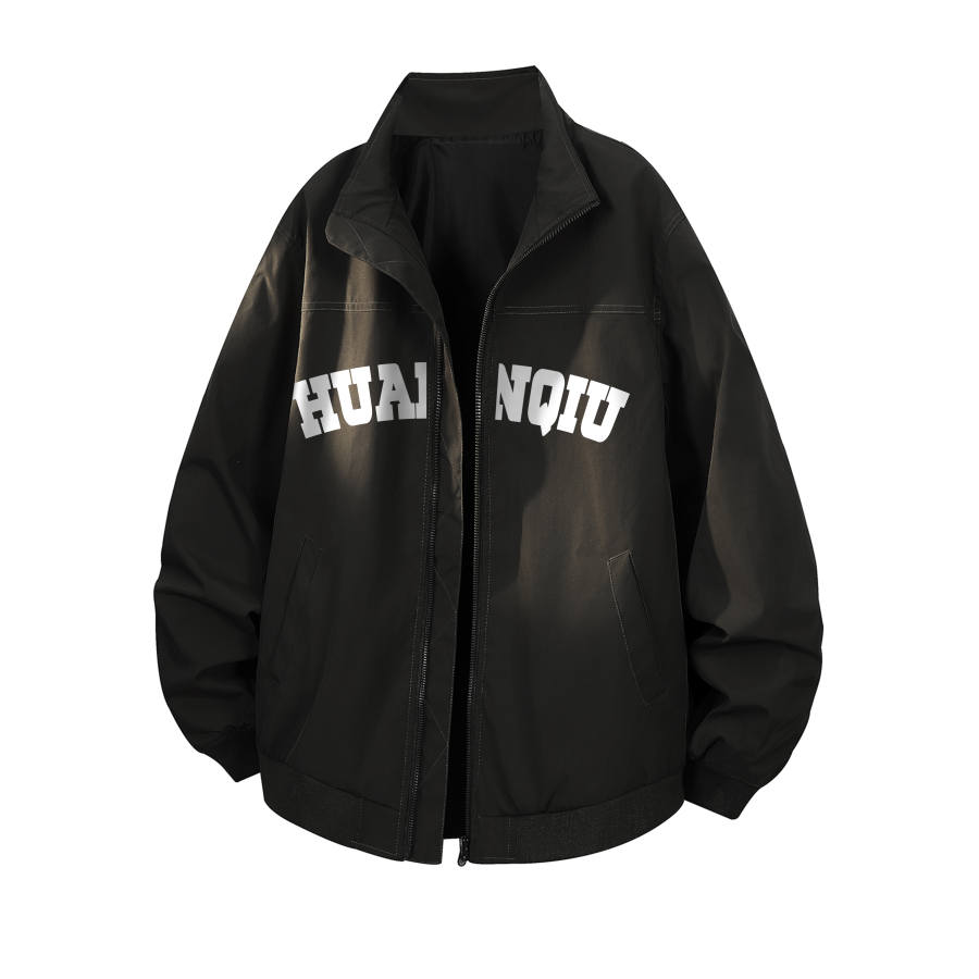 HUANQIU Jackets Unisex Stand Collar Moderate