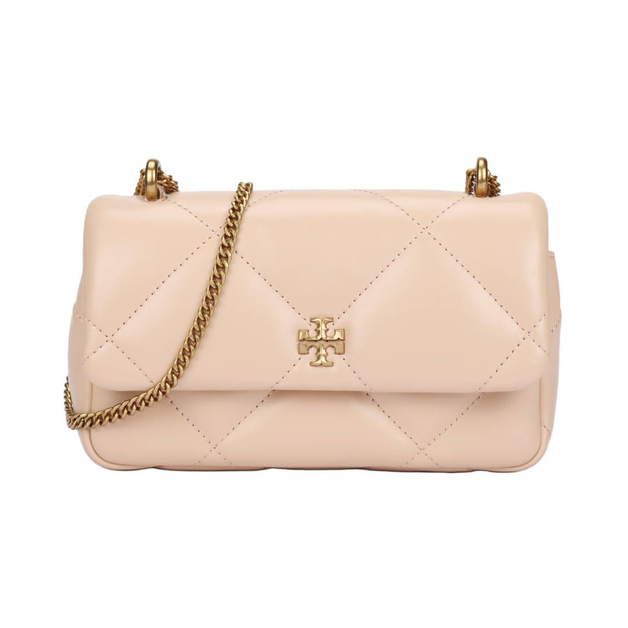 TORY BURCH Kira Cow Leather Crossbody Bag, Shoulder Bag Mini Women's Apricot