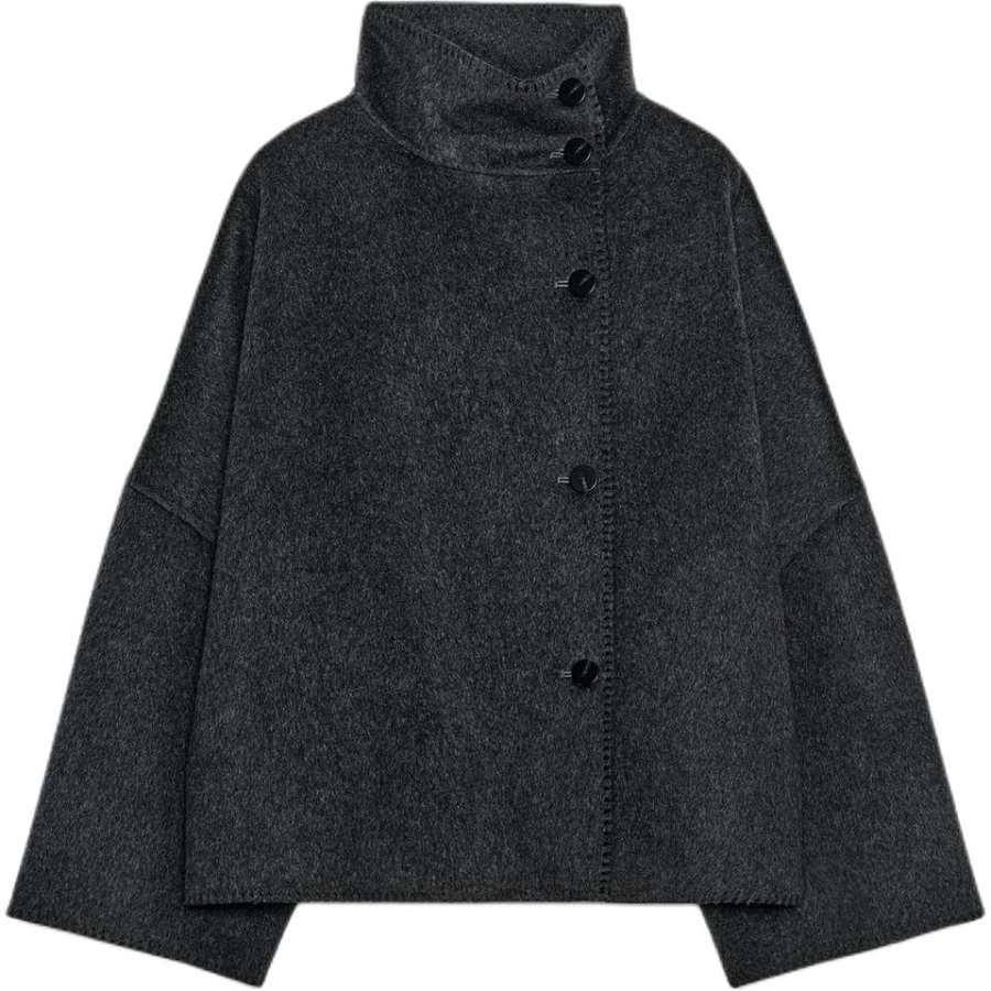 ZARA Jackets Women's Dark Gray Turtleneck Moderate Other
