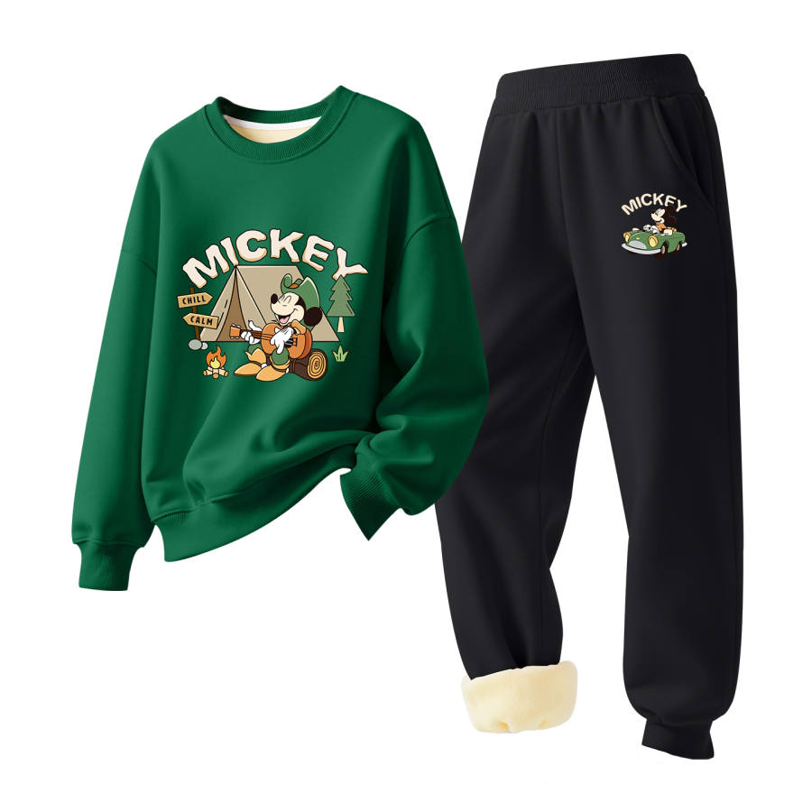 Disney Kids Casual Sportswear Crew Neck Thickened