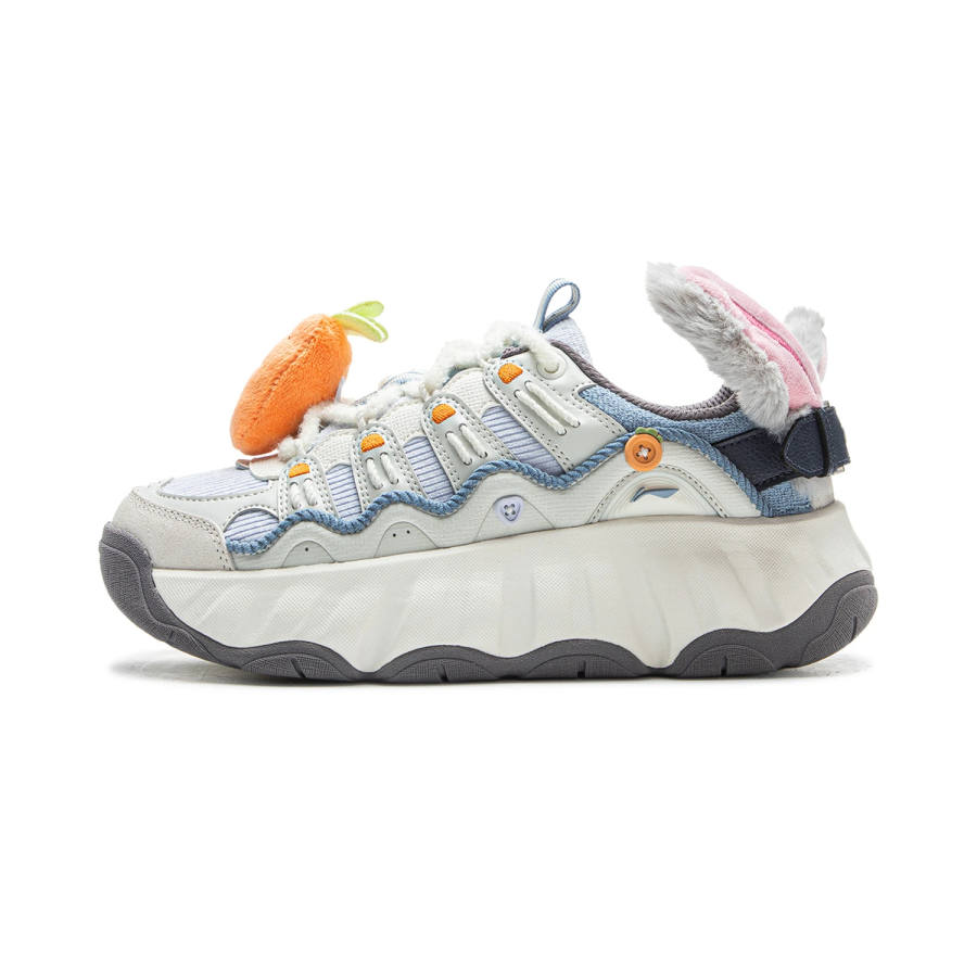 Li-Ning Li Ning x Disney Cookie Shoe Cushioning Slip Resistant Abrasion Resistant Breathable Lightweight Rebound Low top