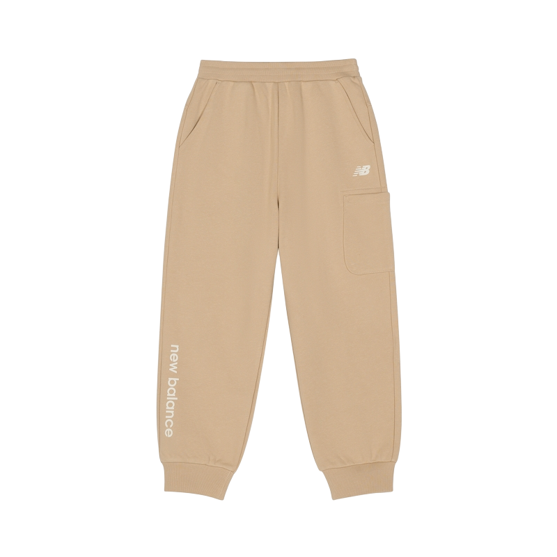 New Balance New Balance Knitted Sweatpants Brand Logo Letter Fleece Lined Elastic Cuff Comfortable Kids'