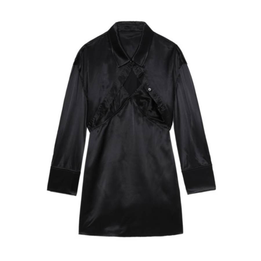 Alexander Wang Pre-Styled Satin Bolero Slip Dress