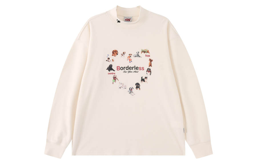 F426 T Shirts Unisex Half Turtleneck Moderate Straight Fit