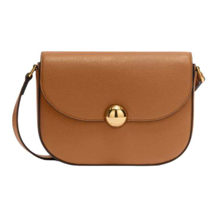 Furla Night Calfskin Shoulder Bag Small Women's Brown