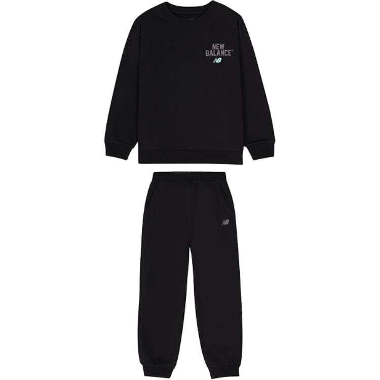 New Balance New Balance Casual Sportswear Fleece Lined Pullover Thermal Long Sleeved 2 Piece Set Kids'