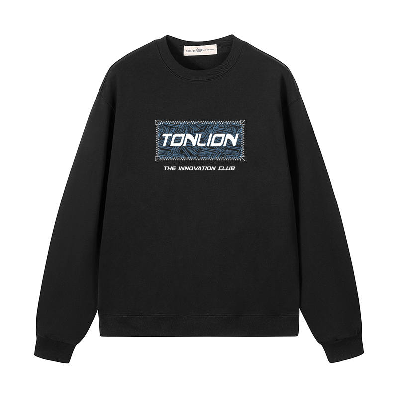 Tonlion Sweatshirts Unisex Crew Neck Moderate Heavyweight