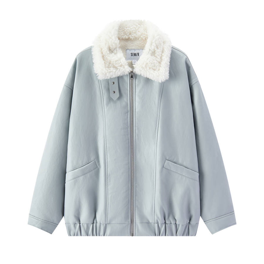 Semir Mall Same Style Women's Apparel Cropped Coats Women's Lapel Moderate