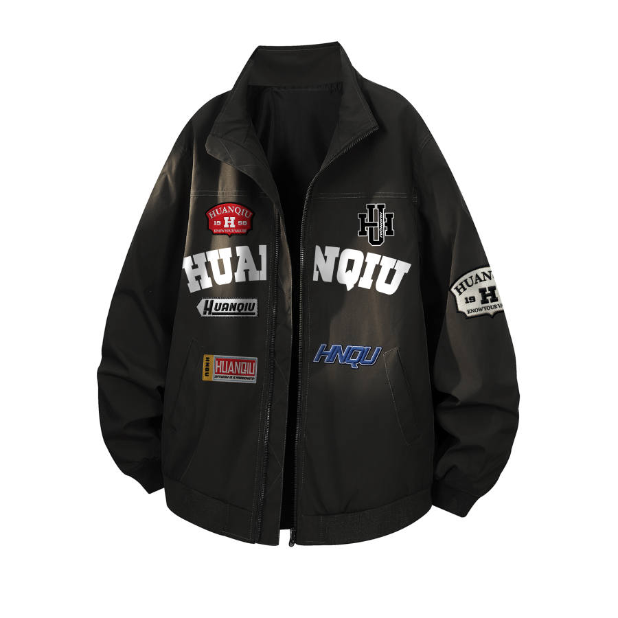 HUANQIU Jackets Unisex Stand Collar Moderate