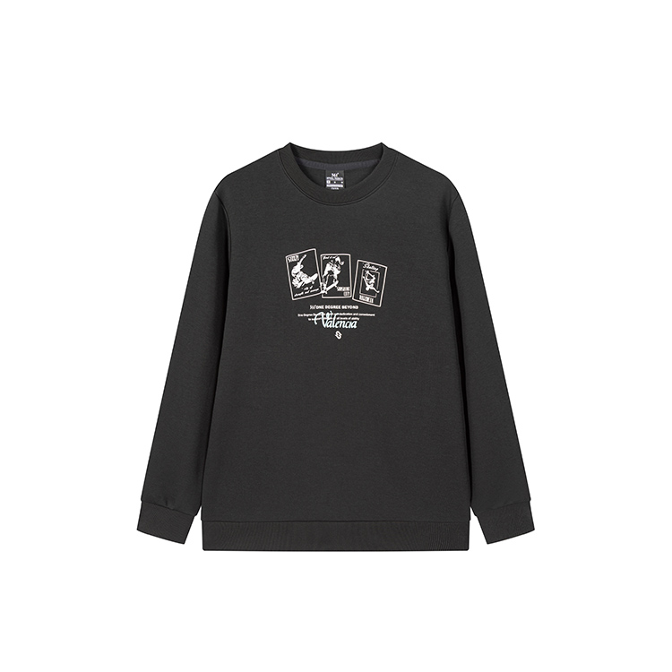 361° Sweatshirts Men's Super Black Crew Neck Moderate Regular