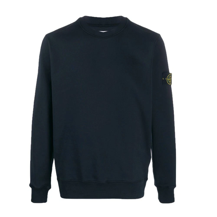STONE ISLAND Garment Dyed Crew Sweat Navy Blue
