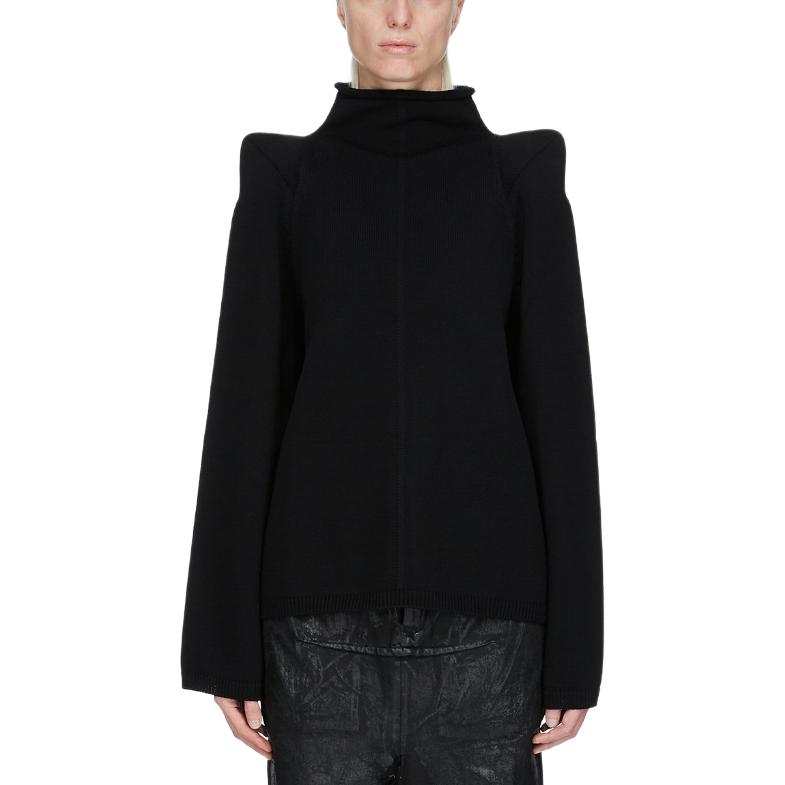 Rick Owens high-neck wide-sleeve sweater