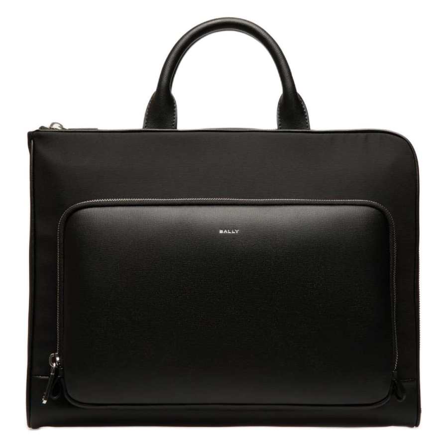 BALLY BALLY Cow Leather One Shoulder Handbag, Briefcase Men's Black