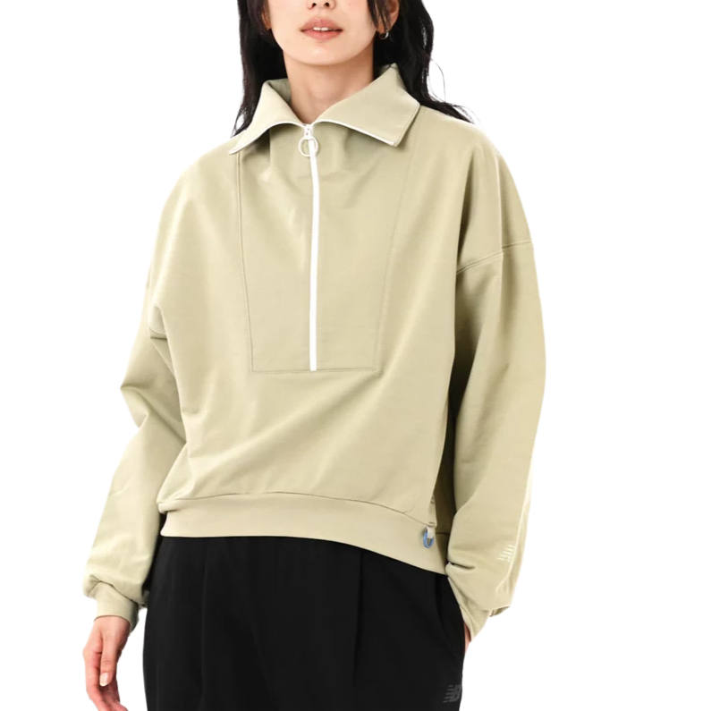 New Balance New Balance Sweatshirts Women's Yellow Green Lapel Moderate
