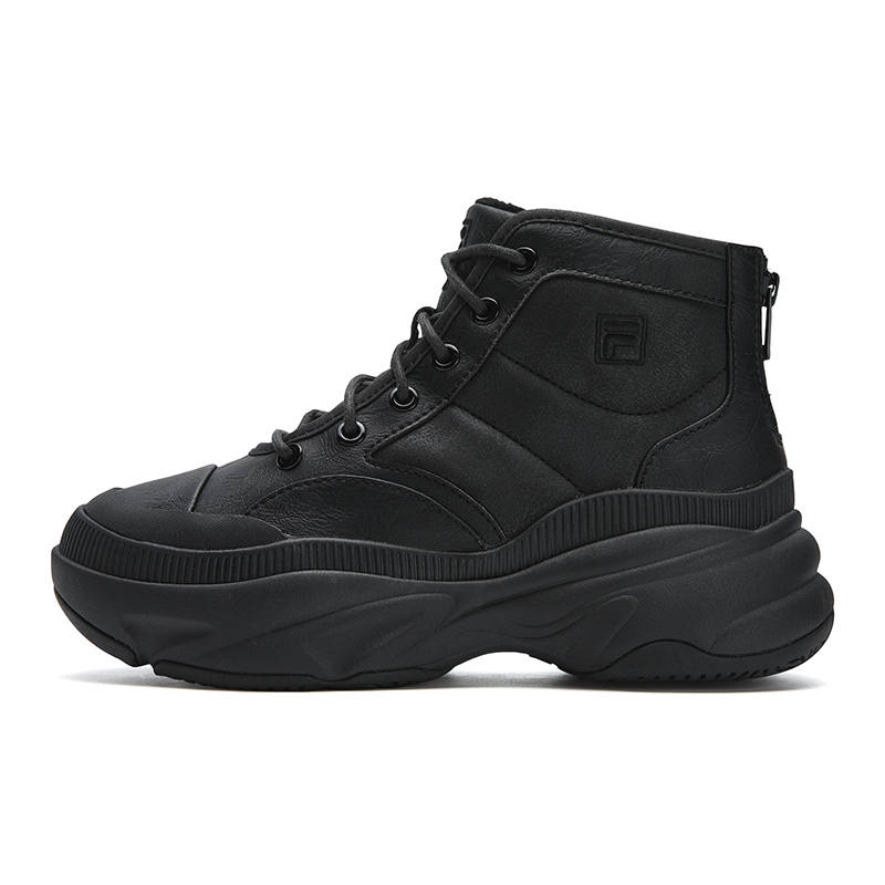 FILA BREAD Thermal Height Increasing Mid top Casual Shoes Women's Black