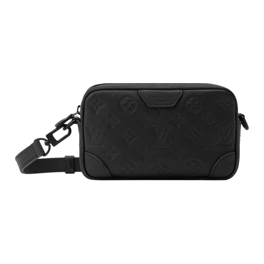 LOUIS VUITTON Cow Leather Crossbody Bags Mini Men's Black