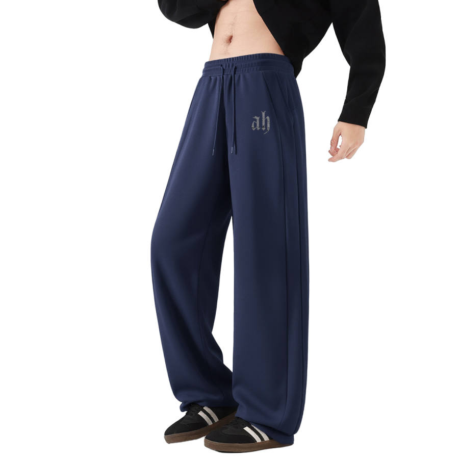 Tonlion Casual Pants Unisex Moderate Wide Leg Pants