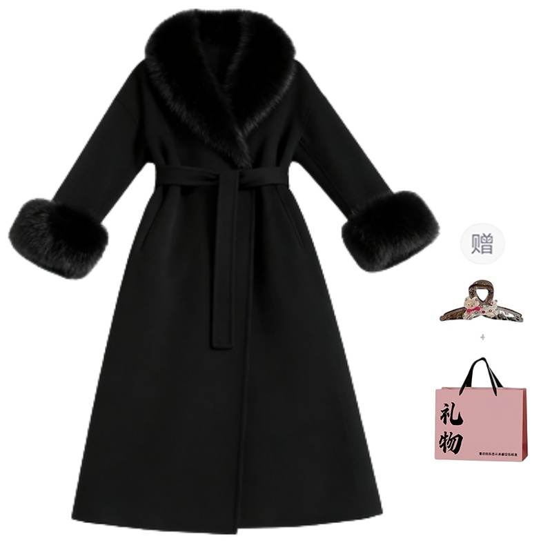 BAIDAIFEI Coats Women's Black Lapel Moderate