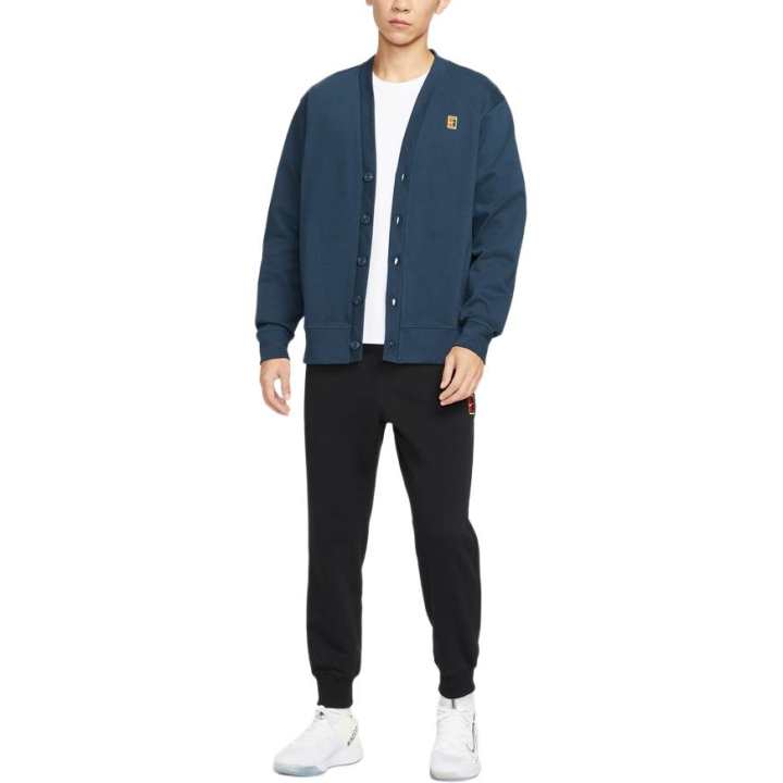 Nike Nike Sweaters Men's Navy Blue V Neck Moderate Cardigan