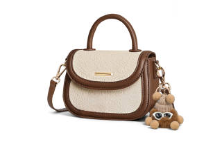 VINEY Cow Leather One Shoulder Handbag Small Women's Brown