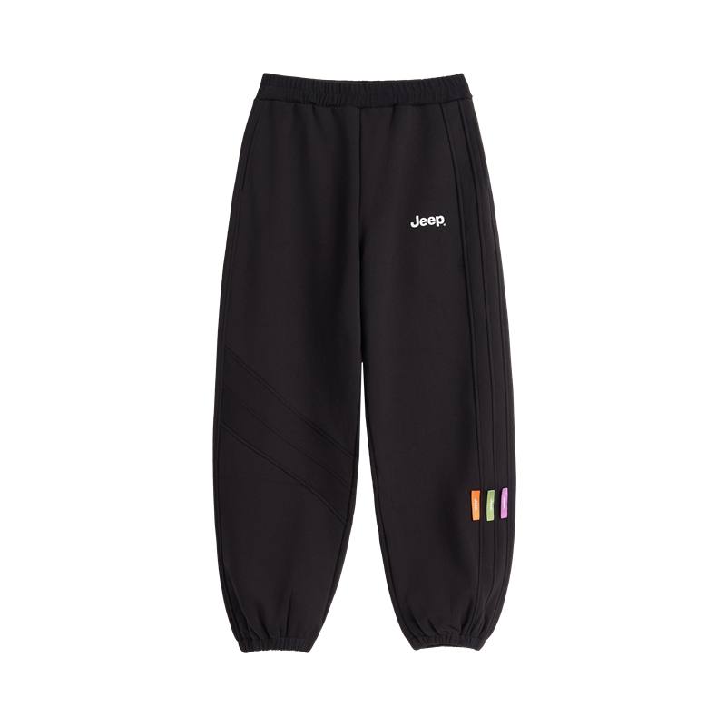 Jeep Sweatpants Classic Minimalist Style Basic Letter Fall Winter Fleece Lined Thermal Pants Kids'