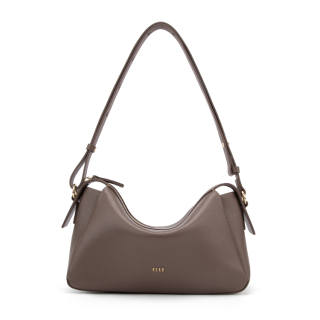 ELLE Top Grain Cow Leather Shoulder Bag Medium Women's Gray/Black/Cloud Dancer/Cherry Blossom Pink
