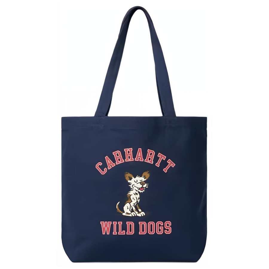 Carhartt WIP Cotton Tote Handbag Unisex Wild Dog Print