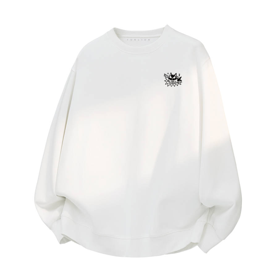 Tonlion Sweatshirts Unisex Crew Neck Moderate Regular
