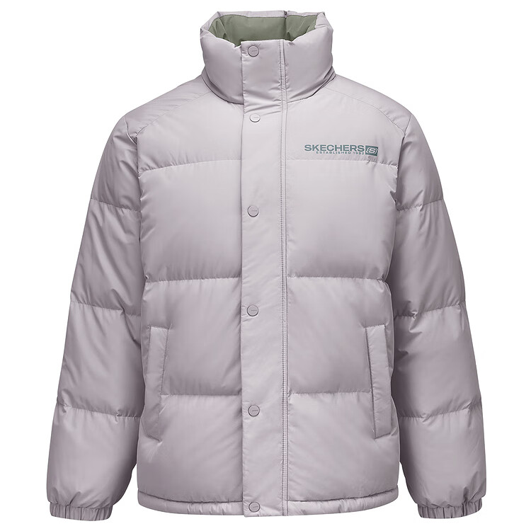 Skechers Down Jackets Unisex Sea Mist Pink/05WA Stand Collar Moderate