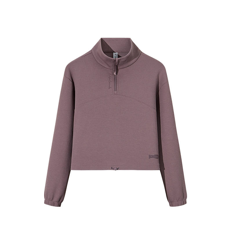 ANTA Sweatshirts Women's Sunrise Rose Stand Collar Moderate Regular