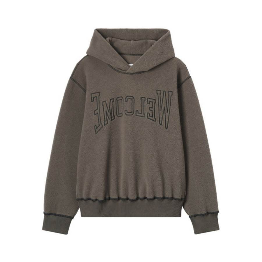 MM6 Maison Margiela slogan-embroidered hoodie