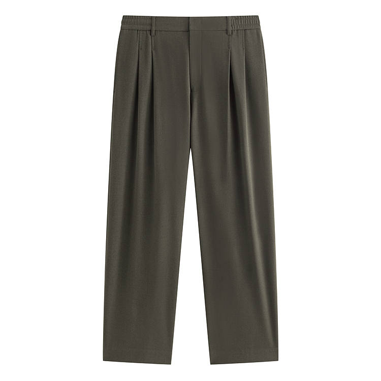 PEACEBIRD MEN Lining Fleece Lined Relaxed Straight Fit Wide Leg Stretch Suit Pants Casual Pants Men's