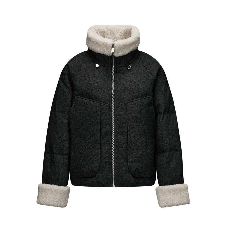 Semir Down Jackets Women's Original Denim 98101 Stand Collar Moderate Puffer Jacket