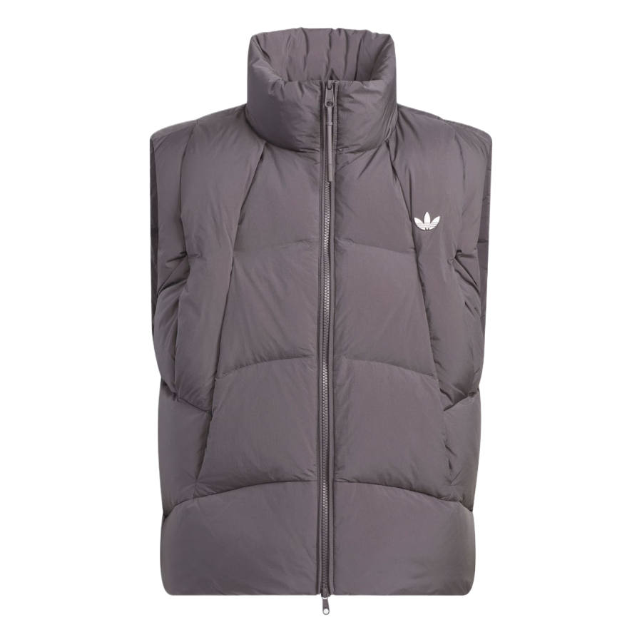 Adidas Originals Vests Unisex Stratum Gray/Dark Silver Metal Stand Collar Other