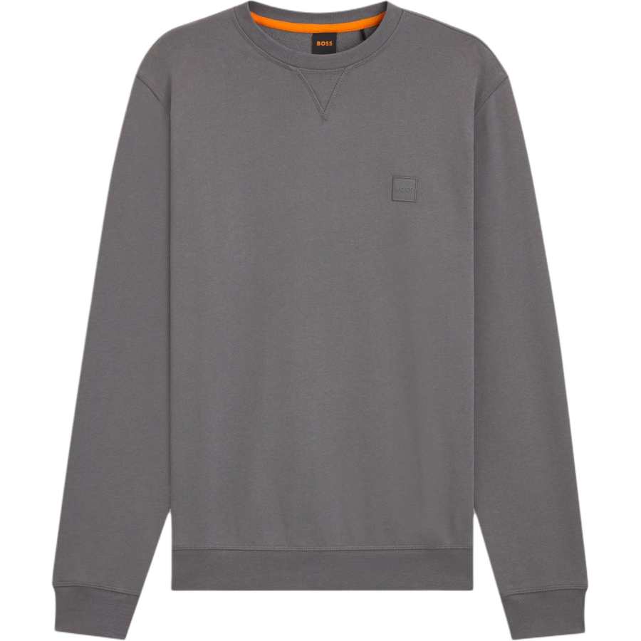 HUGO BOSS Sweatshirts Men's Gray Crew Neck Moderate Other