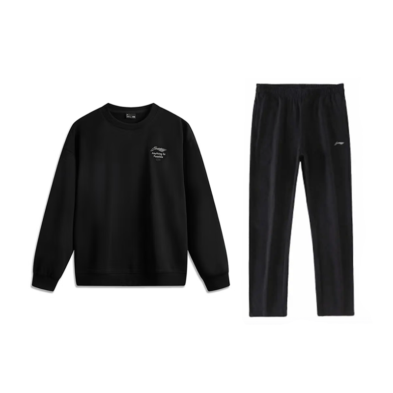 Li-Ning Li Ning Casual Sportswear Unisex Black+Black