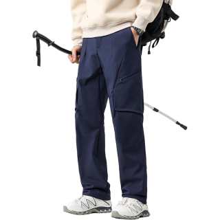 Hodo Casual Pants Men's Thickened And Fleece Lined Straight Fit Pants
