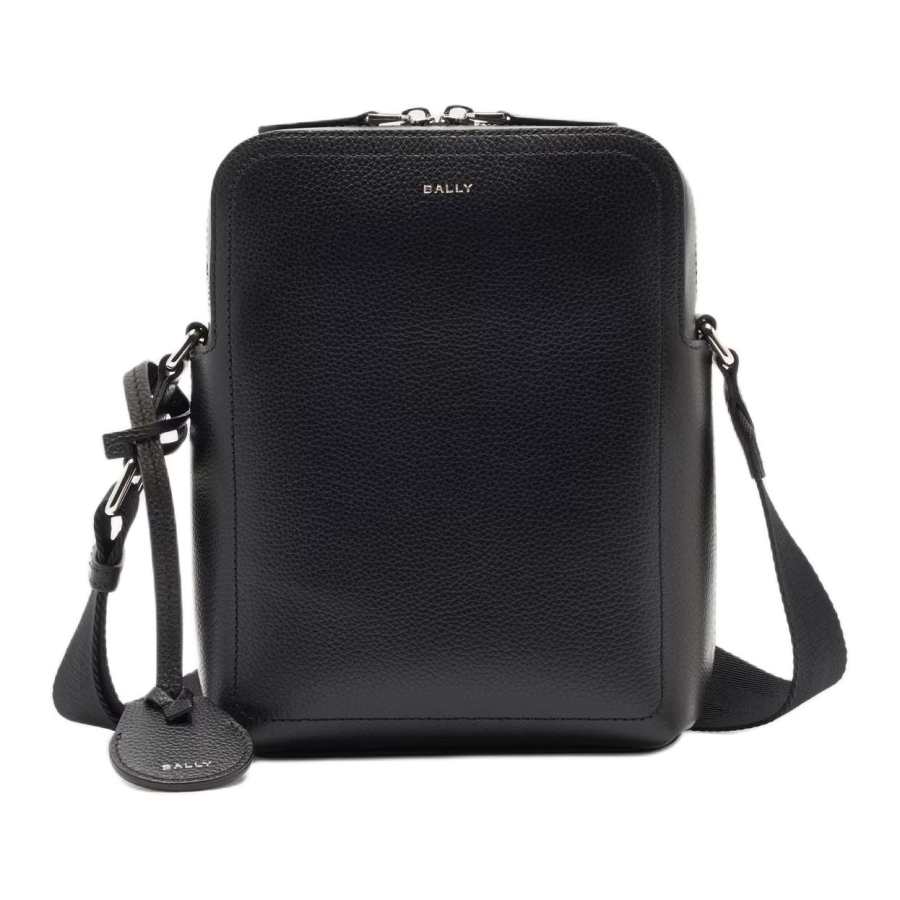 BALLY Cow Leather Crossbody Bag, Shoulder Bag Women's Black