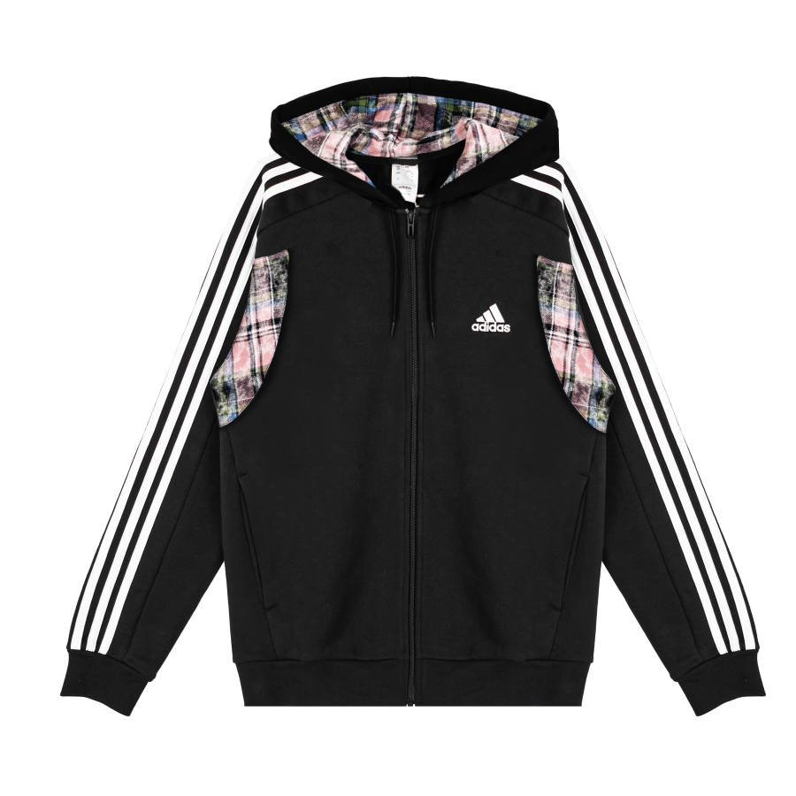 Adidas Adidas Sweatshirts Unisex Black Hooded Moderate Cardigan