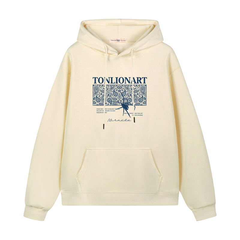 Tonlion Sweatshirts Unisex Hooded Moderate Heavyweight