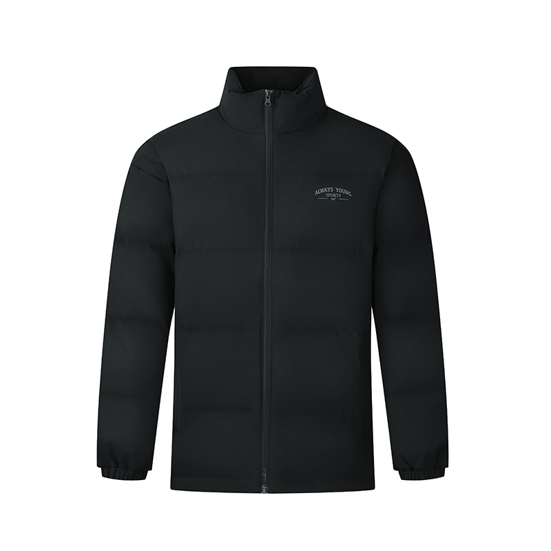 361° 361° Puffer Jackets Men's Super Black Stand Collar Thickened