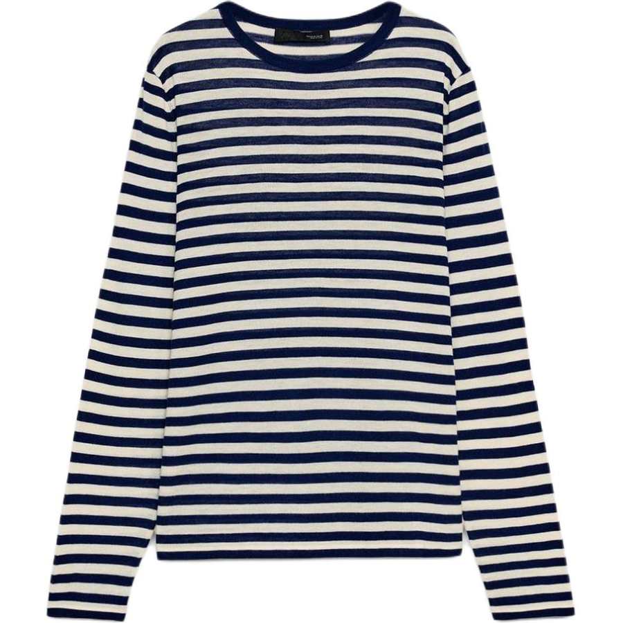 ZARA Knitwear Women's Nude/Blue Crew Neck Moderate