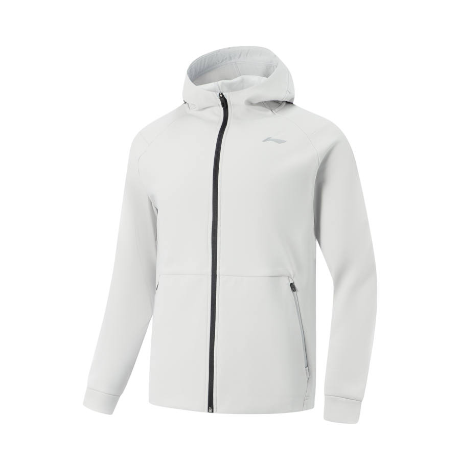 Li-Ning Li Ning Fitness, Comfortable Minimalist Hooded Solid Color Fleece Lined Thermal Jackets & Coats Men's