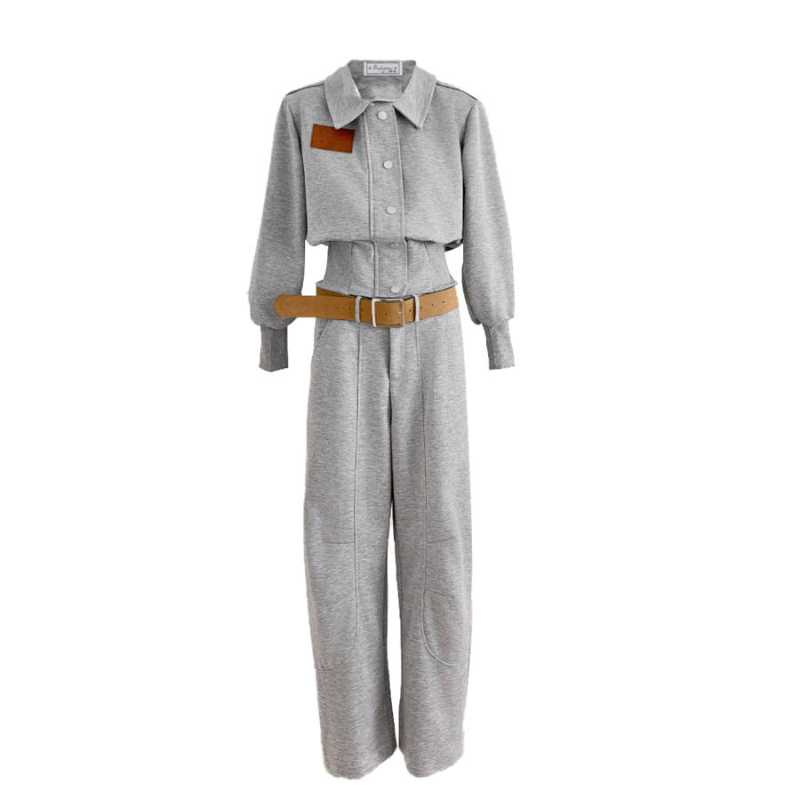 PAVLISOVA Casual Suits Women's Polo Collar Long
