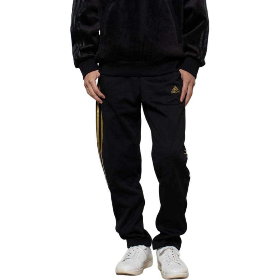 Adidas Adidas Knitted Sweatpants Men's Black Gold
