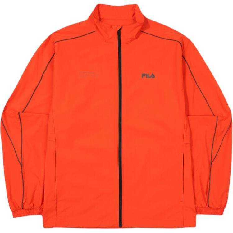 FILA Jackets Men's Orange Red Stand Collar Moderate Other