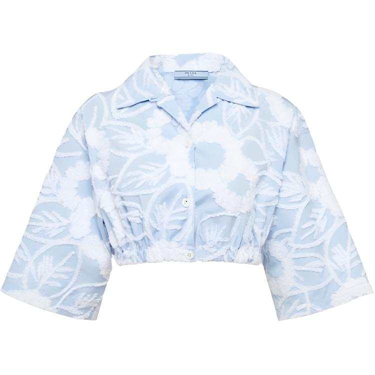 PRADA PRADA SS23 Crop Top Women's Light Blue